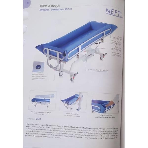 barella/doccia per disabili/anziani allettati